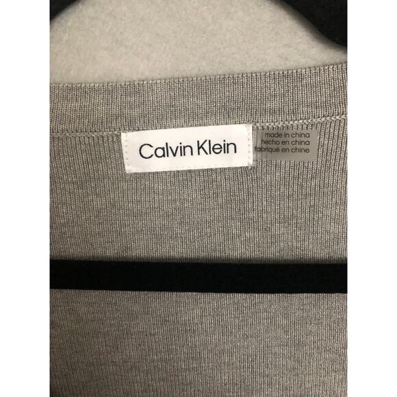 Calvin Klein Sweater Women's Size Large Cross Front Gray NEW - Picture 2 of 7